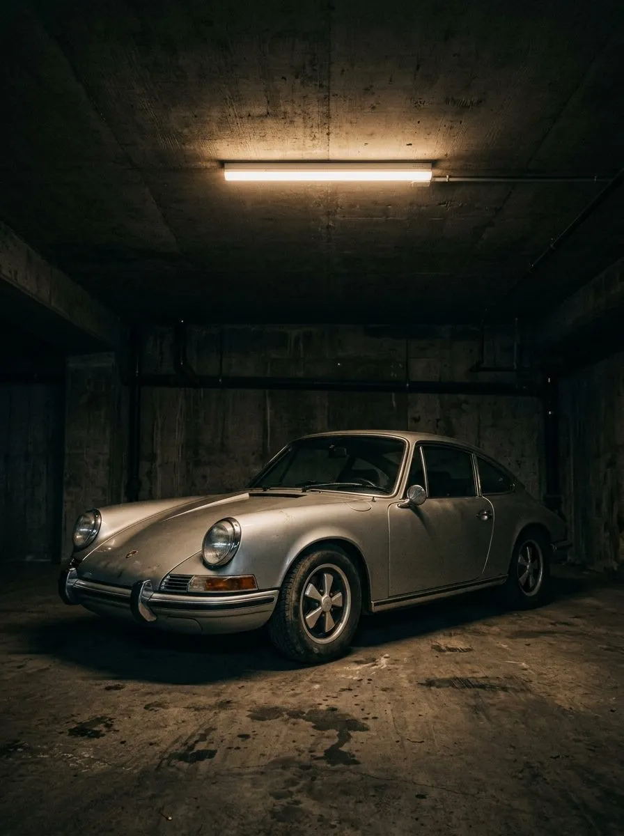 Porsche 911 Targa in der Garage